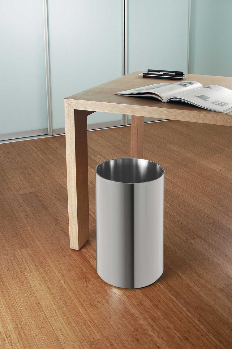 Stainless steel waste paper basket