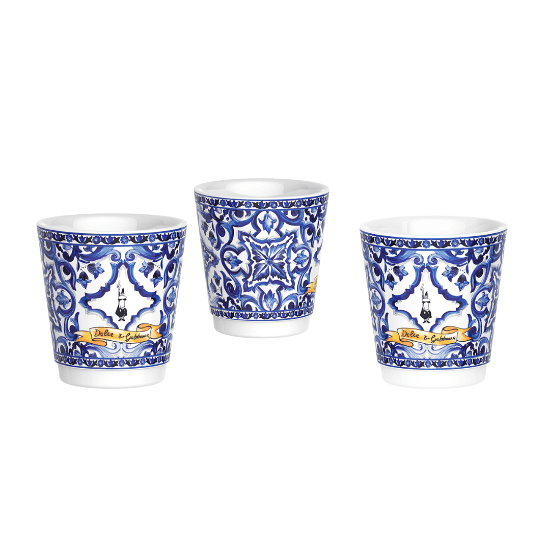 Bialetti X Dolce&Gabbana Blue Mediterranean Gift Set (6 cup Moka and Stirrer set)
