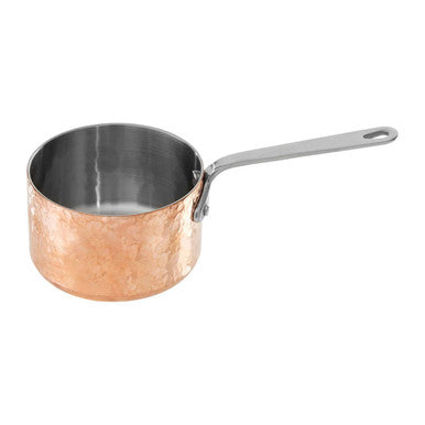 Minerva Hammered Copper Finish Stainless Steel Milk Pan 10cm