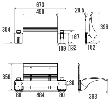 Pellet Arsis Evolution Backrest + 2 Armrests - Anthracite Grey 047723