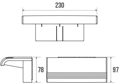 Pellet Arsis Evolution Clip On Shower Shelf - Anthracite Grey