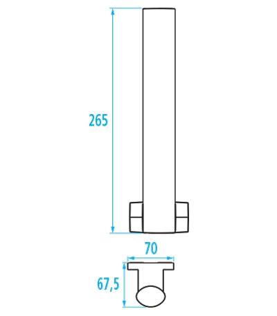 Pellet Arsis Elliptical Spare Toilet Roll Holder - White epoxy-coated Aluminium