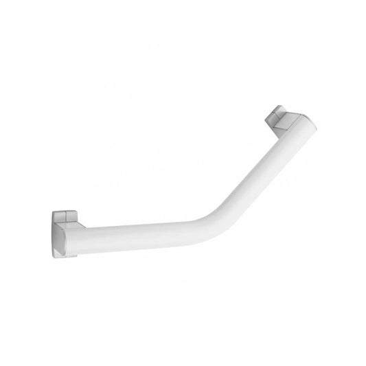 Pellet Arsis 135° 200 mm Angled Grab Bar - White Epoxy-coated Aluminium