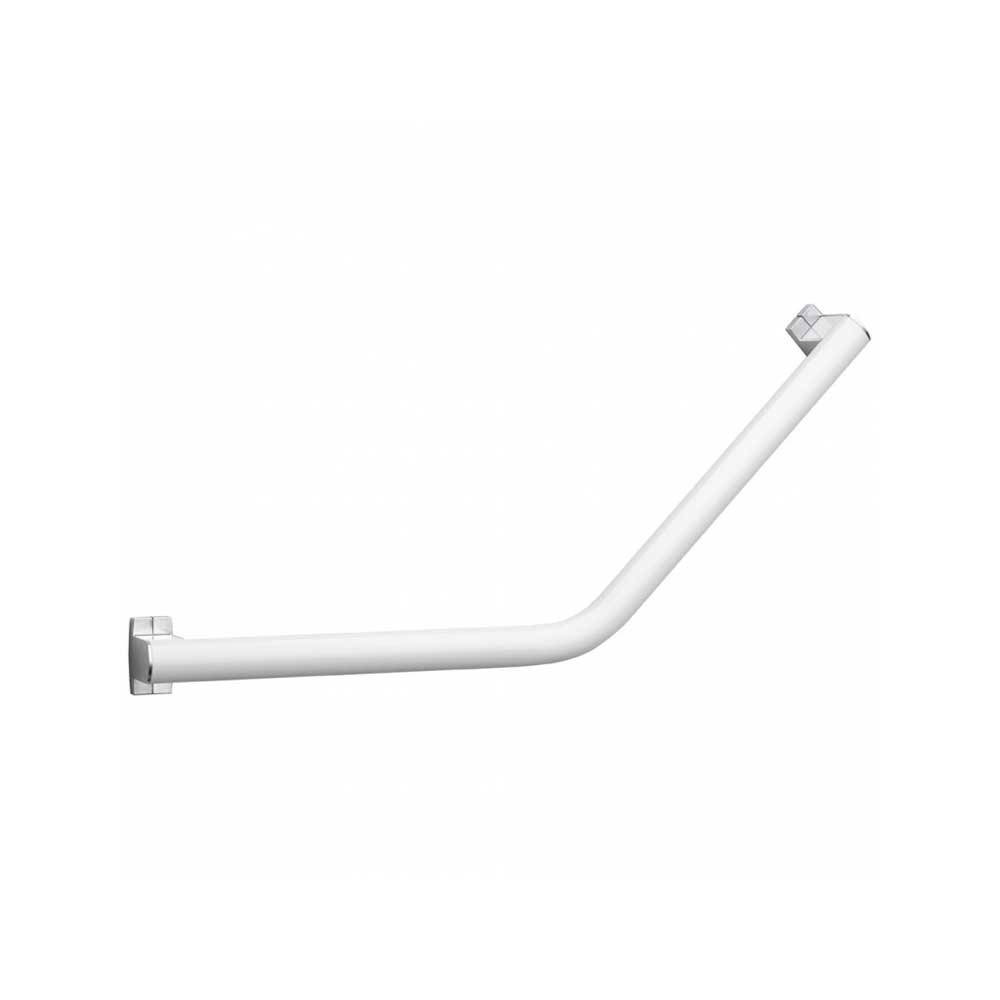 Pellet Arsis 135° 400 mm Angled Grab Bar - White Epoxy-coated Aluminium