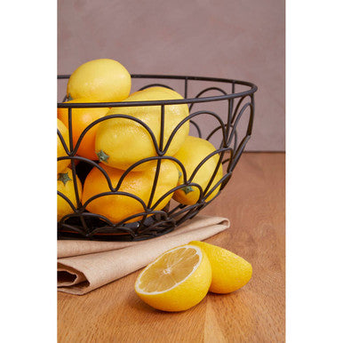 Vertex Deco Black Stainless Steel Wire Fruit Basket