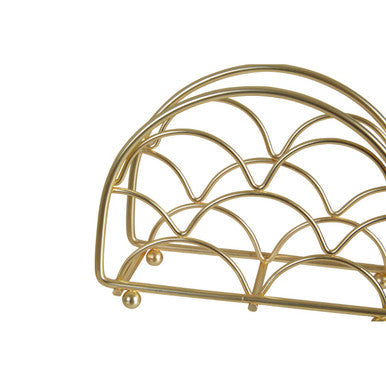 Vertex Deco Matte Gold Napkin Holder