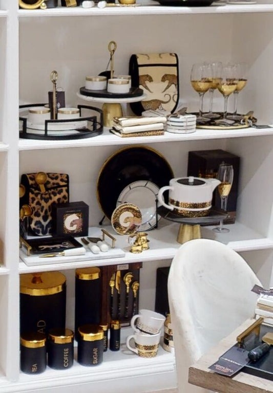 Liberty Black Enamel Finish Tea Canister