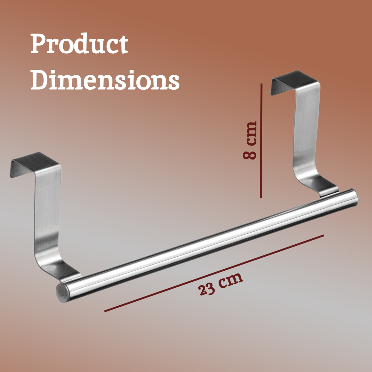 Over Door Kitchen Towel Hanging Rail | Stainless Steel, No Drilling