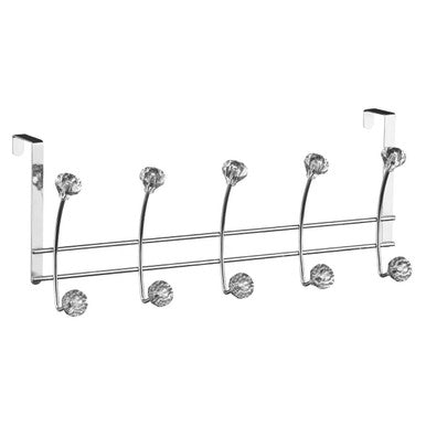 Jaxen Over Door 10-Hook Hanger | Diamante Tips | Polished Chrome