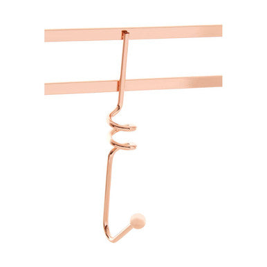 Jaxen Over Door 5-Hook Swirl Hanger | Copper Finish Iron