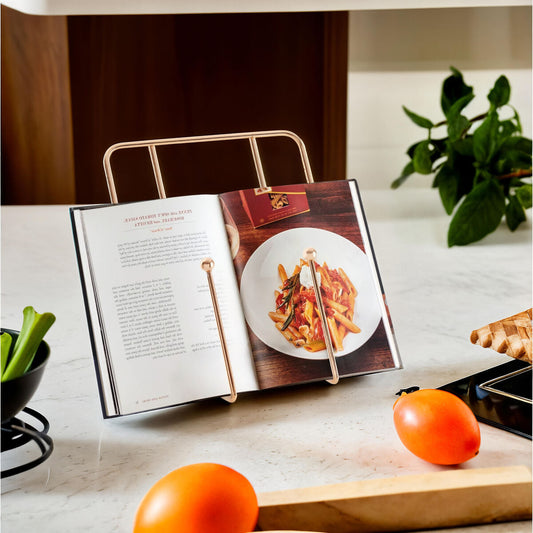 Reyna Cookbook Stand With Copper Finish