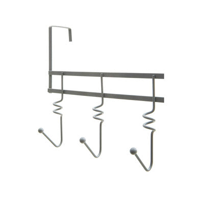 Jaxen Over Door Hanger | Five Swirl Hooks | Matt Grey Iron
