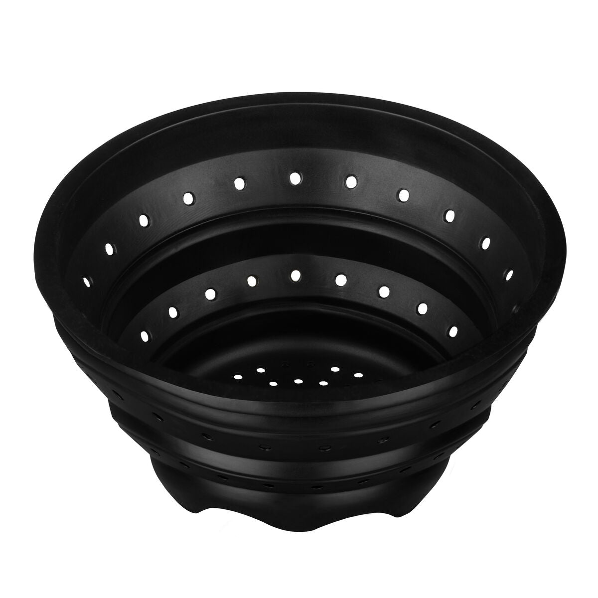Zing Black Silicone Colander and Food Steamer
