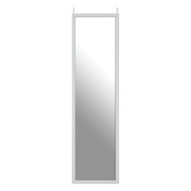 Mize White Over Door Mirror — Slim Full-Length Design