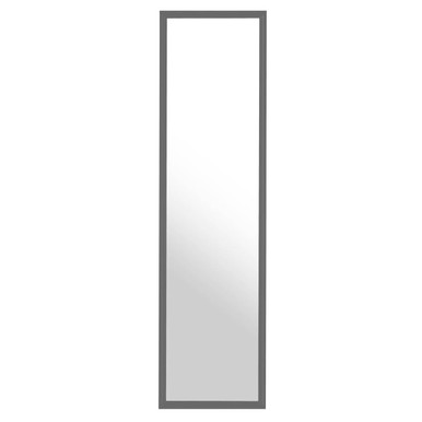 Mize Over Door Grey Mirror with Slim Plastic Frame