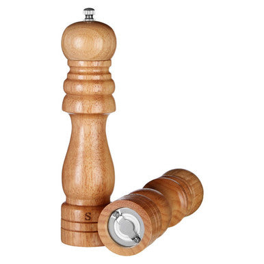 Natural Origins Rubber Wood Tall Salt and Pepper Set