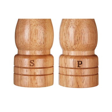 Natural Origins Rubber Wood Tall Salt and Pepper Set