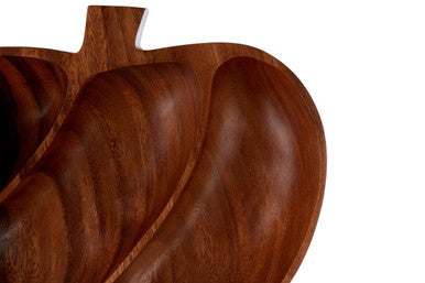 Apple shaped serving dish styled on a table