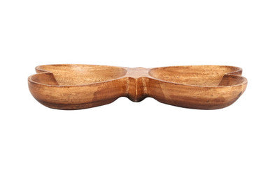 Butterfly serving dish shown from above
