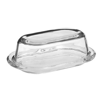 Olivia Clear Glass Butter Dish