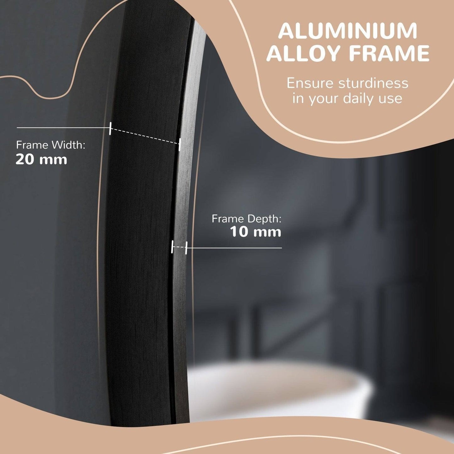 🪞 Kleankin Round Bathroom Mirror ✨ Modern Wall Mount Design