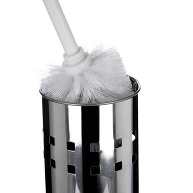 Indy Anthracite Square Stainless Steel Toilet Brush & Holder Set, 39 cm