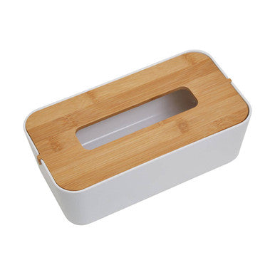Canyon White Bamboo Fibre Rectangular Tissue Box 26 cm