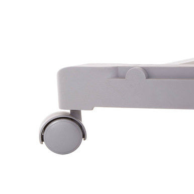Ralesi Grey & Chrome Double Clothes Rail on Wheels | Adjustable Height