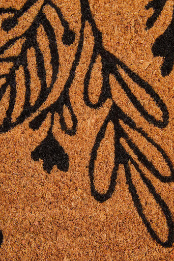 Filta Leaves Rectangular Coir Doormat 75 x 25 cm