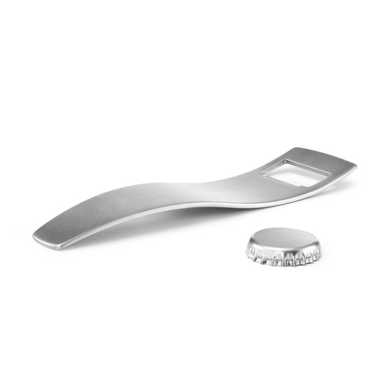 Zack Sinos Premium Brushed Stainless Steel Bottle Opener - German Engineered Bar Essential