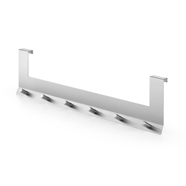 Zack Domo Brushed Stainless Steel Cabinet Door Hook Rack 20678