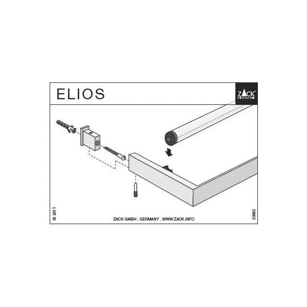 Zack Elios Brushed Stainless Steel Wall Kitchen Roll Holder 20992