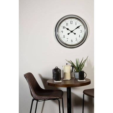 Pelo Chrome Finish Wall Clock