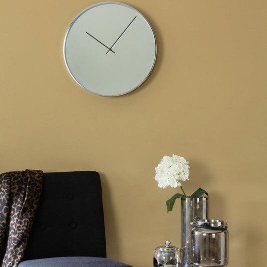 Bailie Chrome And Mirror Wall Clock