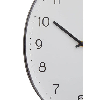 Elko Oval Wall Clock With Dark Grey Finish