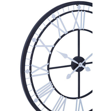 Vitus Skeletal Wall Clock With Black Finish Frame