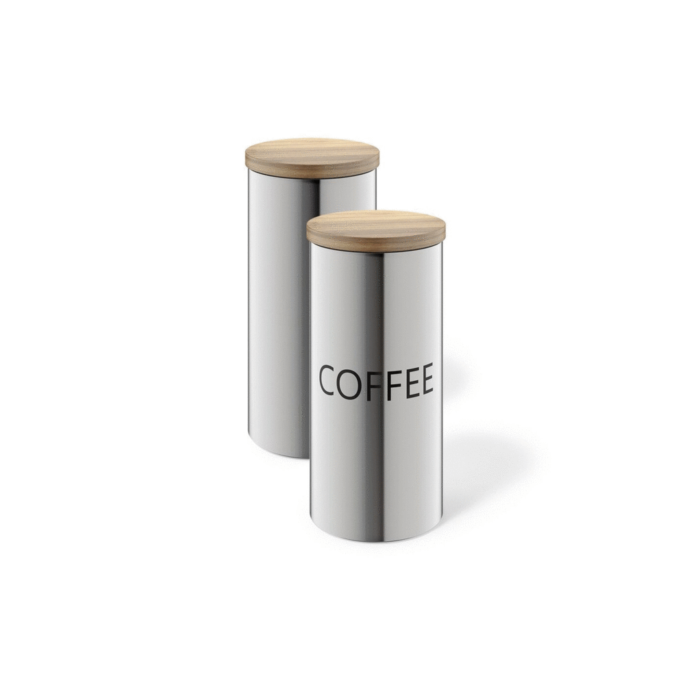 Zack Cera Brushed Stainless Steel Coffee Canister 24006