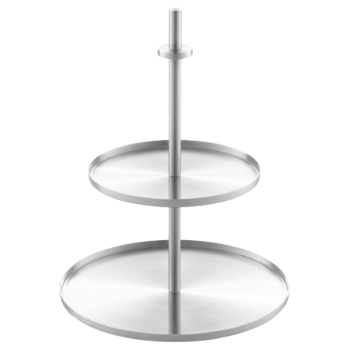🍰 Zack Pilio Premium Brushed Stainless Steel Cake & Cookie Stand - German Elegance ✨