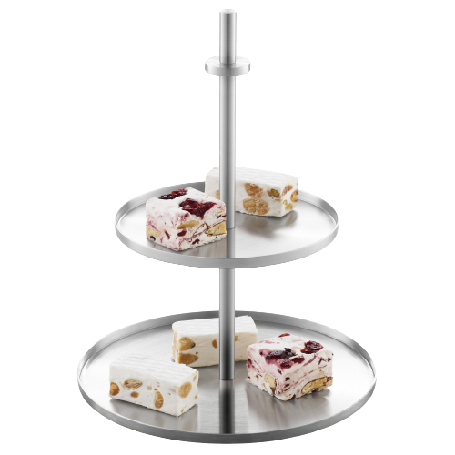 Zack Pilio Brushed Stainless Steel Cake & Cookie Stand 30685