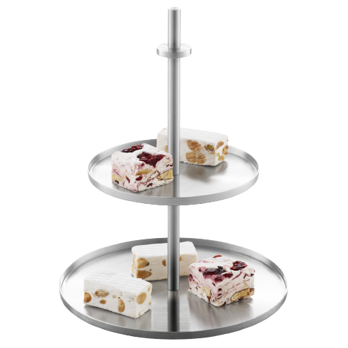 🍰 Zack Pilio Premium Brushed Stainless Steel Cake & Cookie Stand - German Elegance ✨