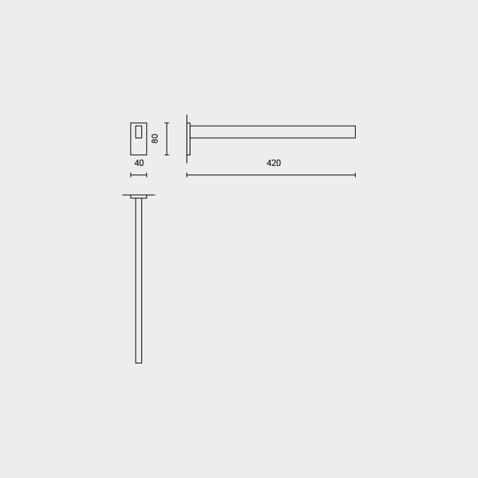 π Zack Linea Premium Polished Stainless Steel 42cm Static Towel Rail - German Luxury β¨