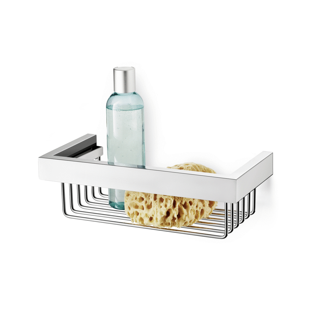 Zack Linea Polished Stainless Steel Shower Basket 40023