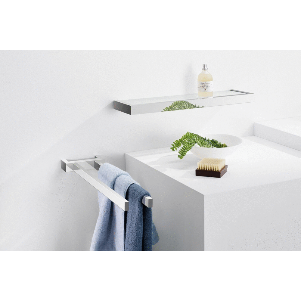 Zack Linea Polished Stainless Steel 26.5 cm Bathroom Shelf 40028