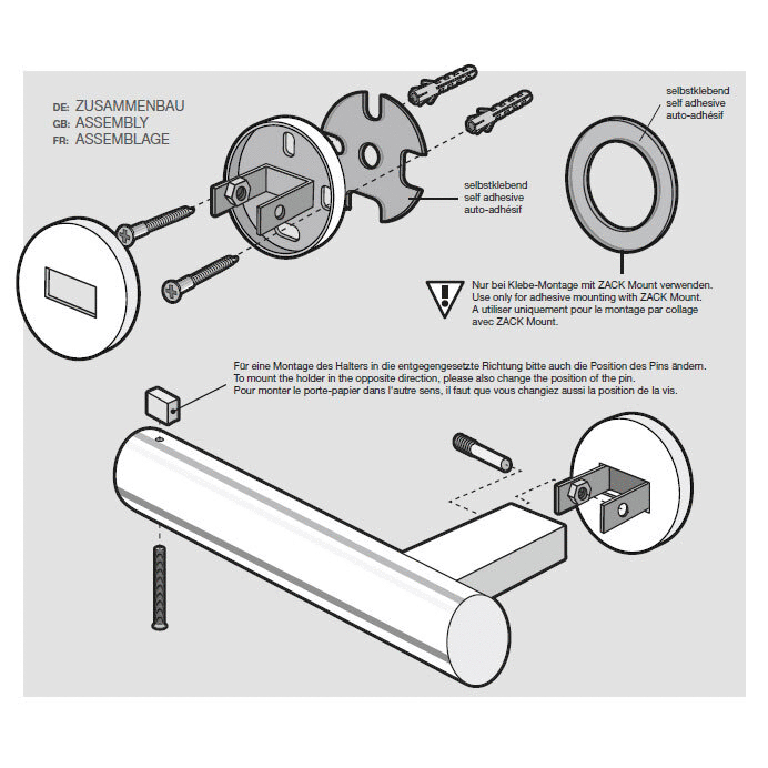 Zack Scala Polished Stainless Steel Toilet Roll Holder 40050