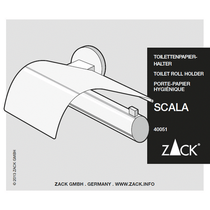 Zack Scala Polished Stainless Steel Covered Toilet Roll Holder 40051