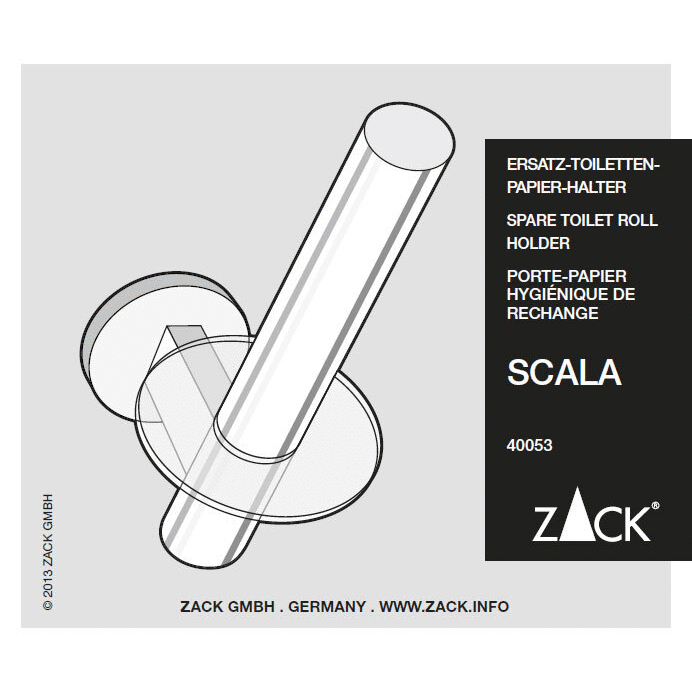 Zack Scala Polished Stainless Steel Spare Toilet Roll Holder 40053