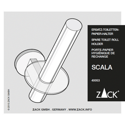 Zack Scala Polished Stainless Steel Spare Toilet Roll Holder 40053