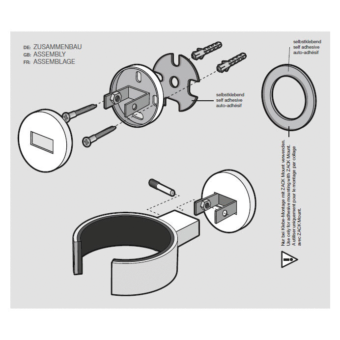Zack Scala Polished Stainless Steel Hairdryer Holder 40054