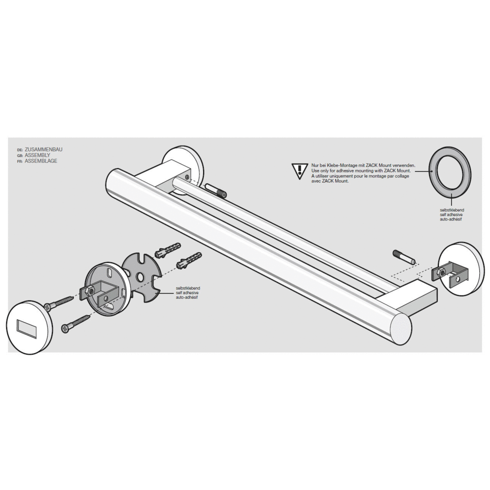 Zack Scala Polished Stainless Steel Double Towel Rail 40059