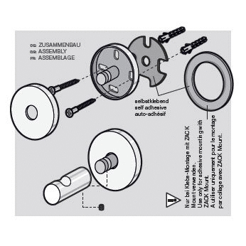 Zack Scala Polished Stainless Steel Towel Hook 40062